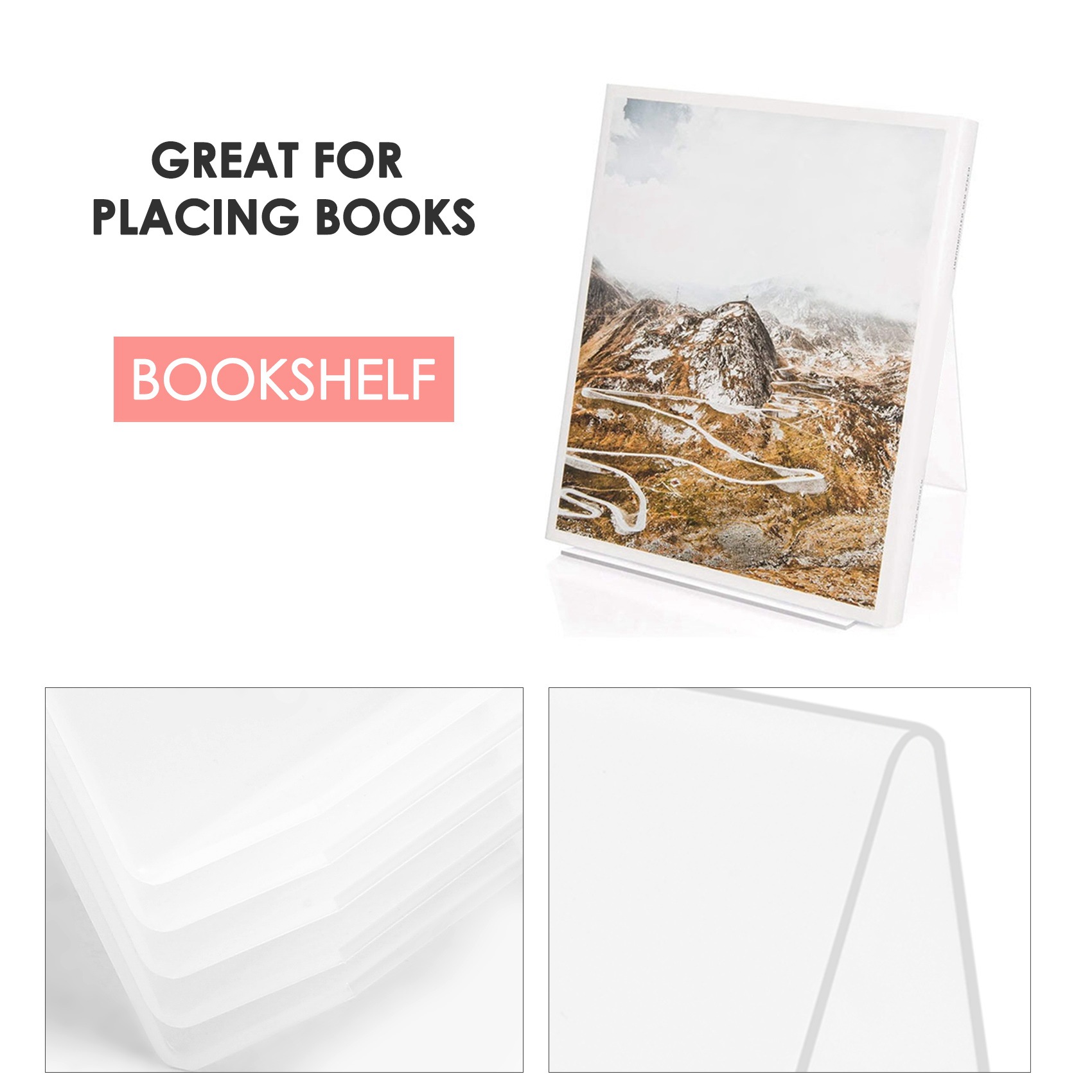 Clear Acrylic Book Stand Holder - Soporte de Acrílico COFA para Libros