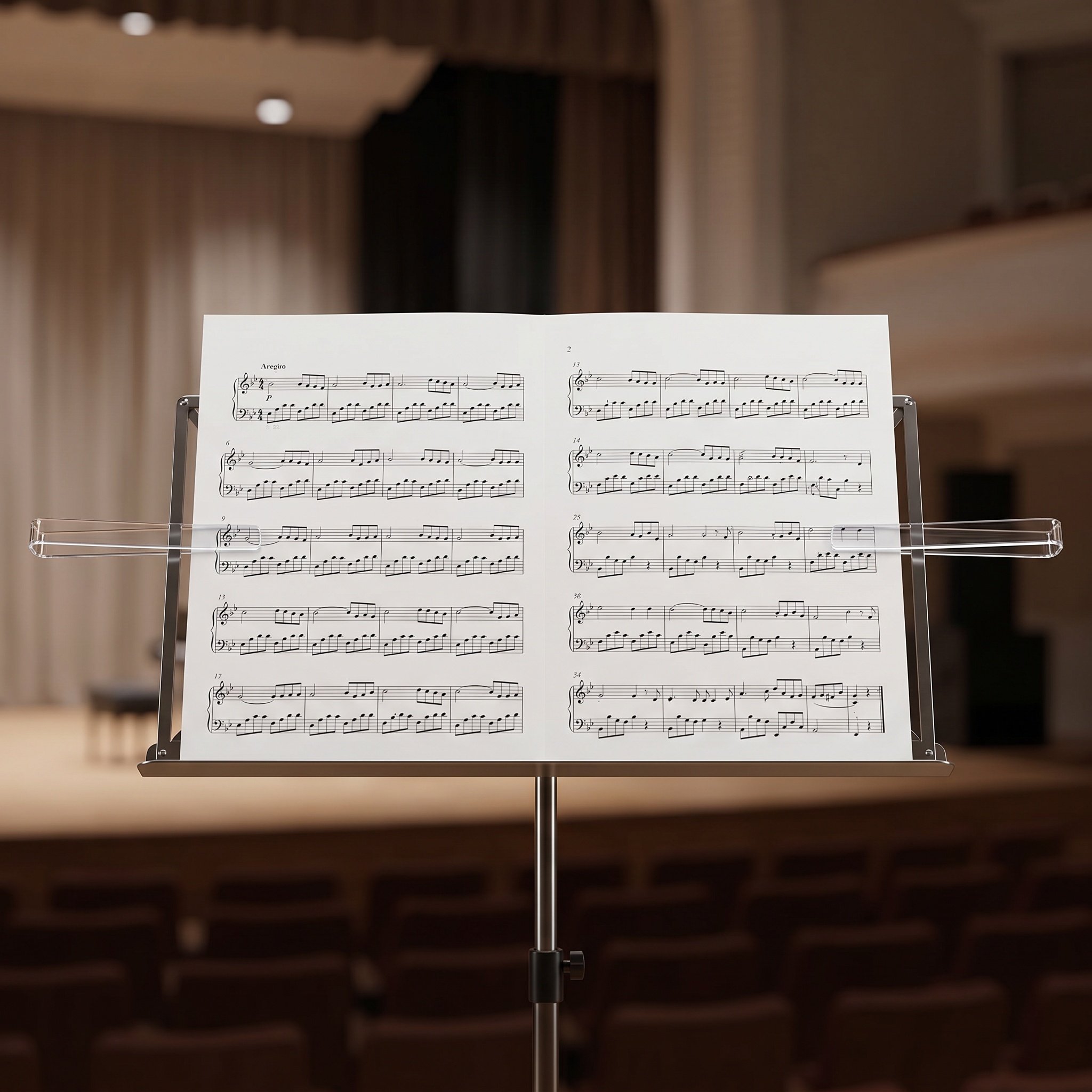 Clear Acrylic Book Stand Holder - 6 pares de clips transparentes de