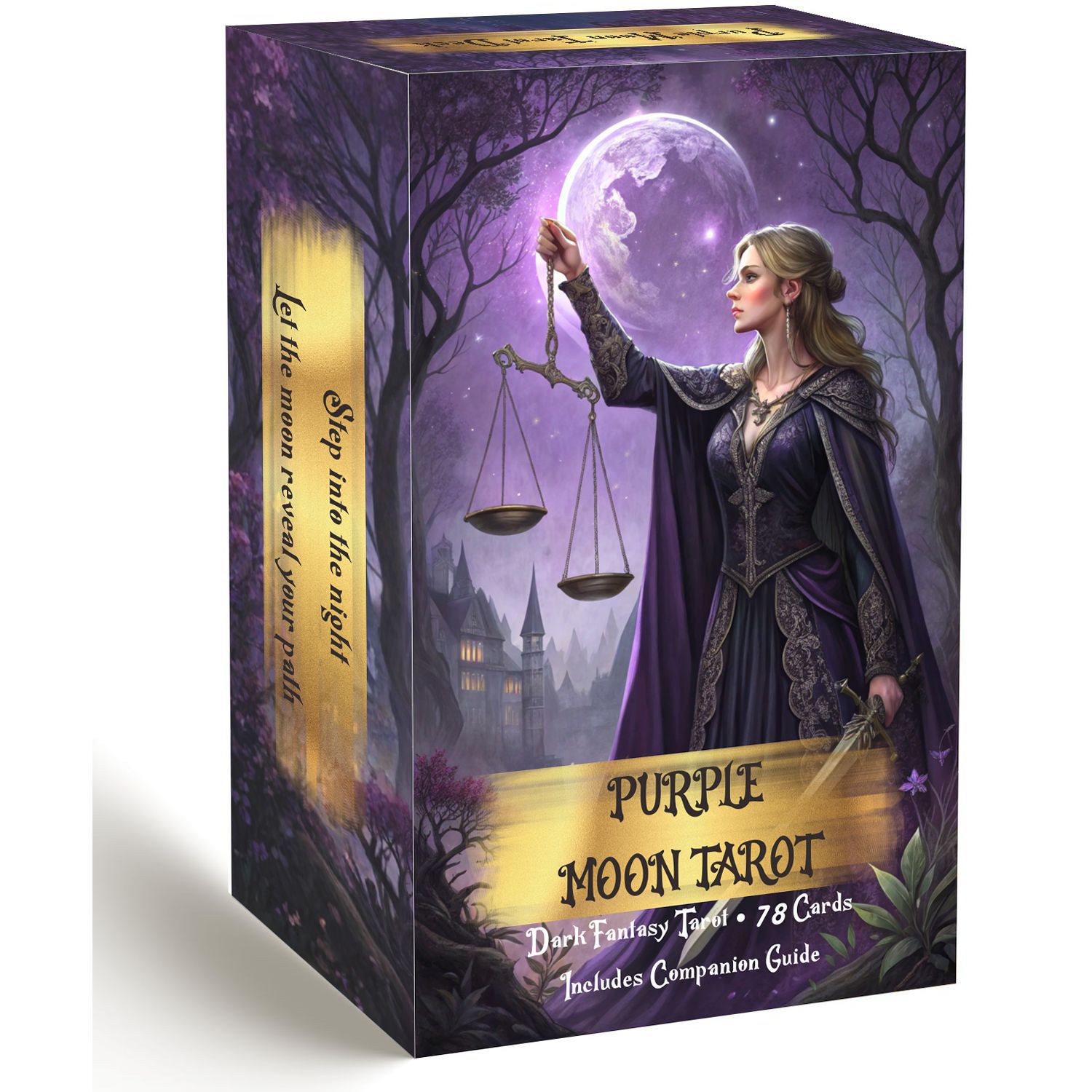Tarot Deck With Guidebook - Baraja de cartas de tarot Purple