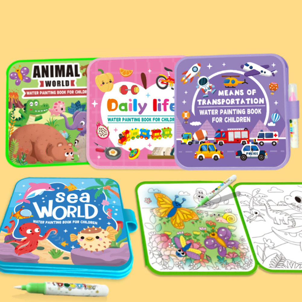 Libros mágicos para colorear e - Reusable Water Magic Coloring Book reseña y precio