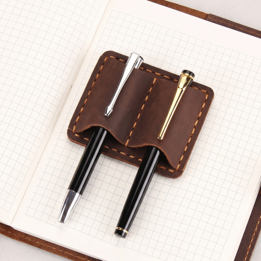 Portaplumas Doble de Cuero Vin - Vintage Leather Journal Notebook reseña y precio