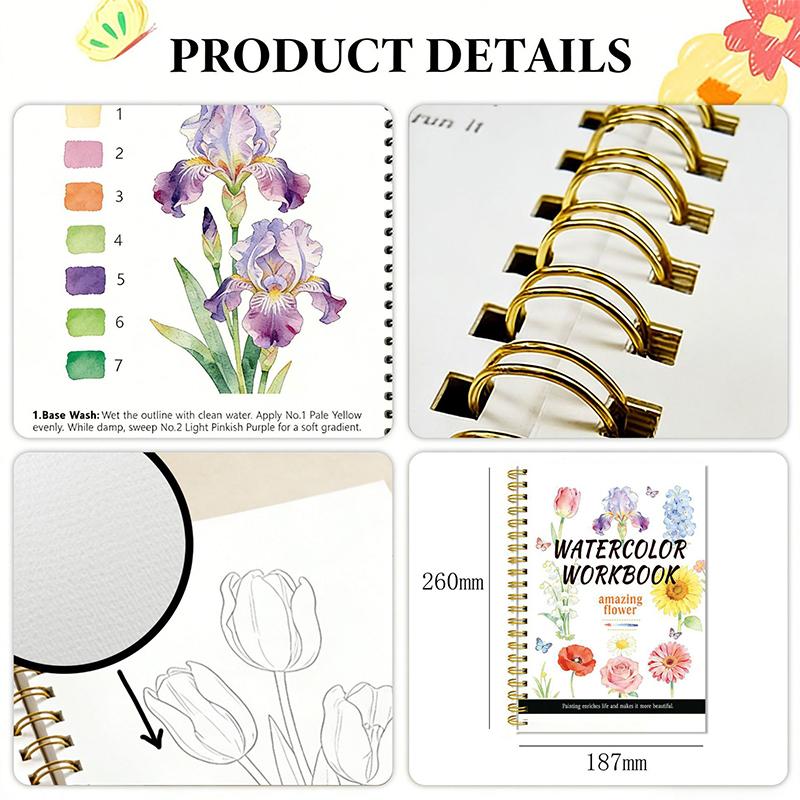 Cuaderno de acuarela con espir - Stationery Books reseña y precio