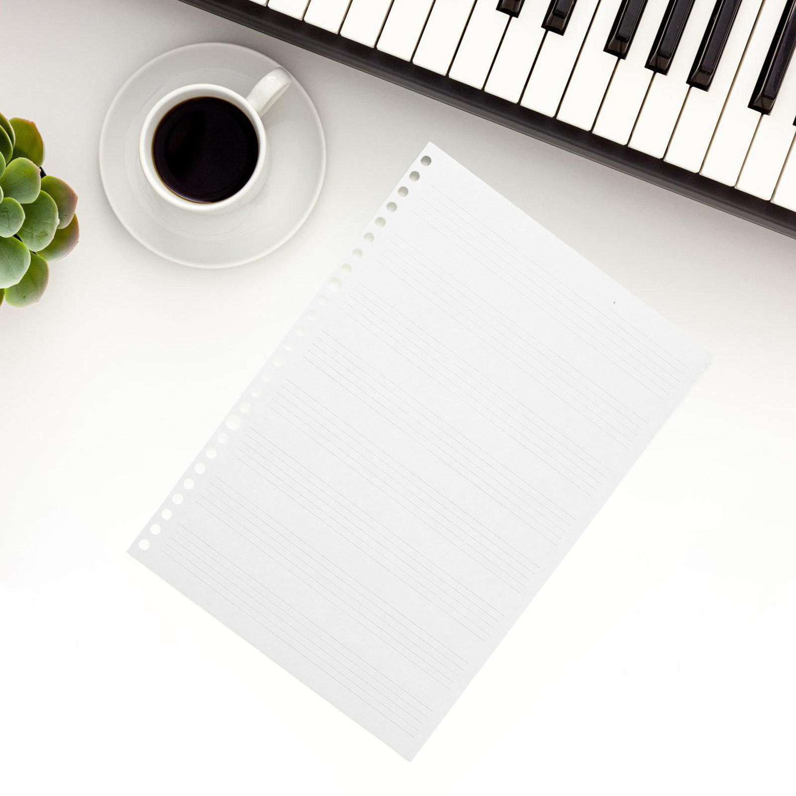 2 cuadernos de hojas sueltas,  - Blank Sheet Music Notebook reseña y precio